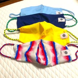 Pomchies mask set. New! Blue, yellow, red/white/blue. Softest masks!